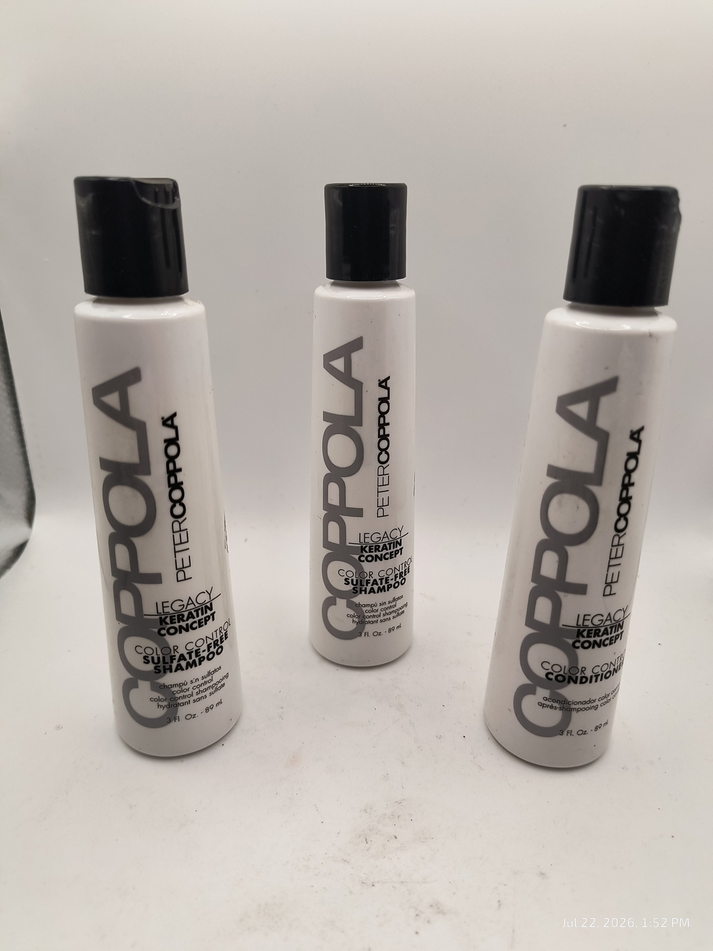 Peter Coppola Legacy Keratin Travel 2 Shampoo & 1 Conditioner 3oz Each
